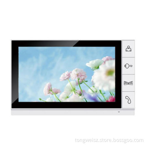 Video door phone, 9-inch TFT LCD screen, friendly operation, auto IR night